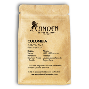 Paquete de café descafeinado con el método Sugar cane